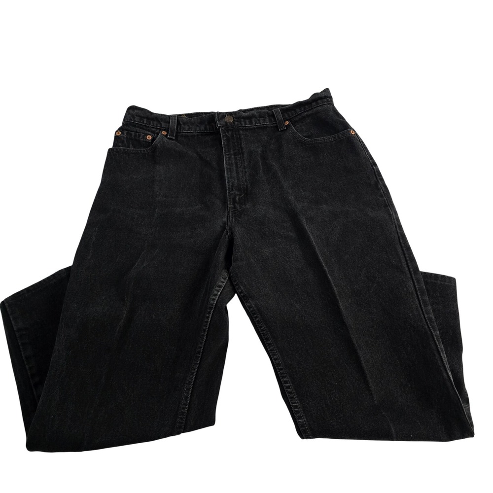 Levi's 551 Mens 18 SHT Black Denim Relaxed Fit Tapered Leg Jeans